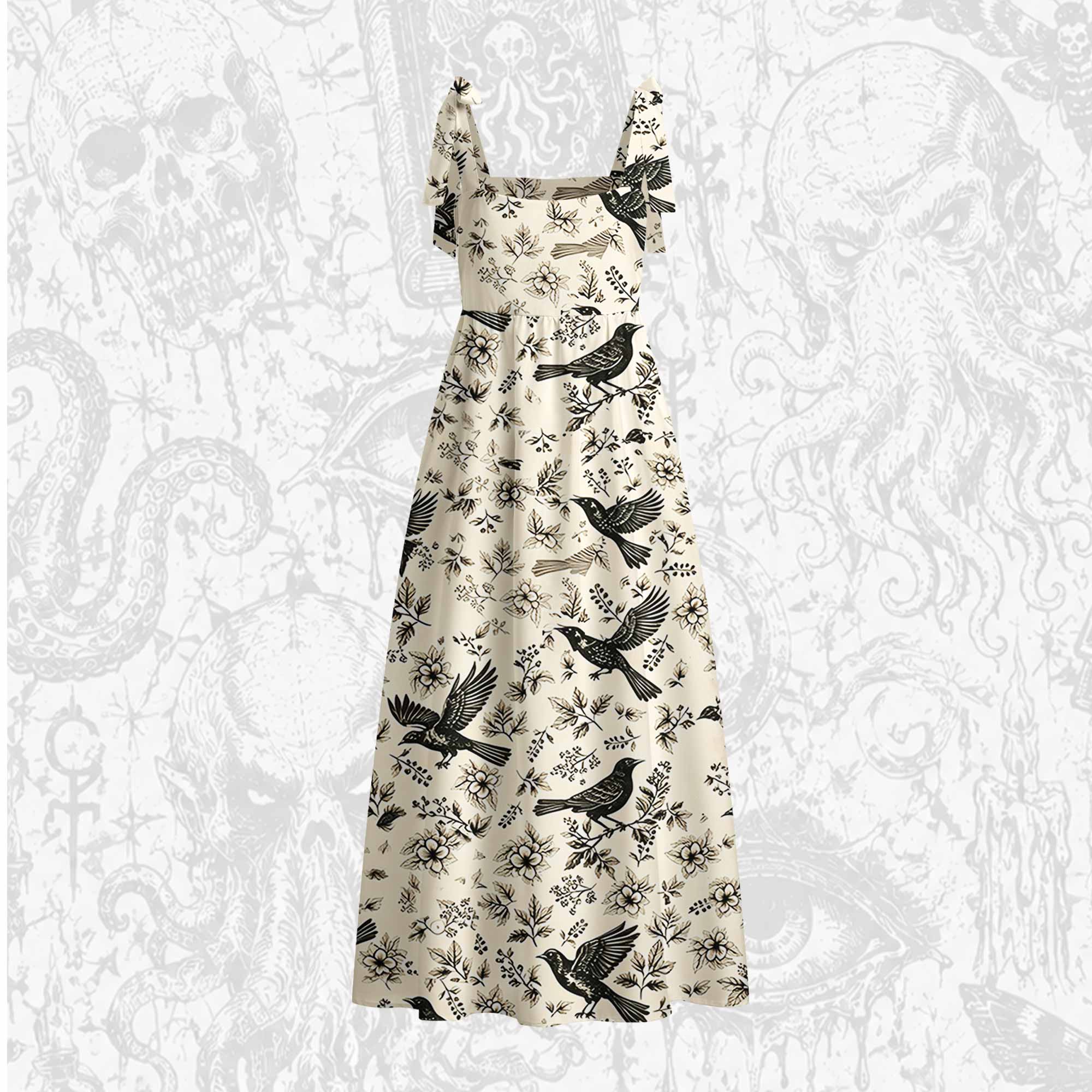 Raven's Meadow Tie Shoulder Maxi Dress