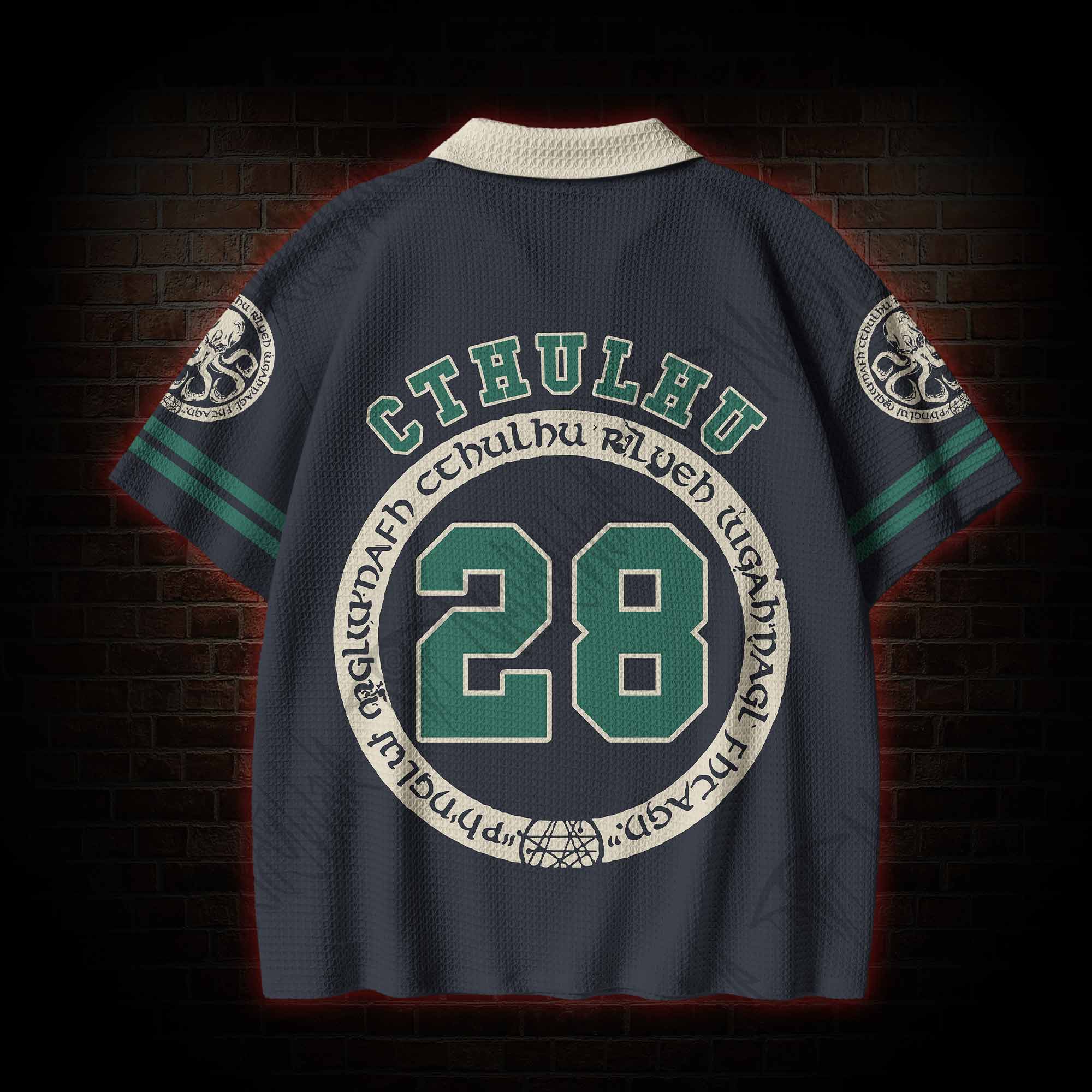 Cthulhu Crochet Knit Polo Shirt