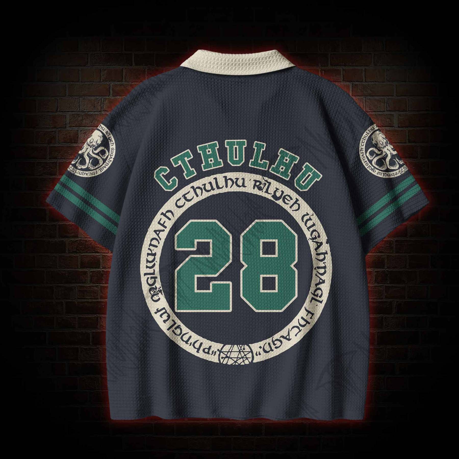 Cthulhu Crochet Knit Polo Shirt