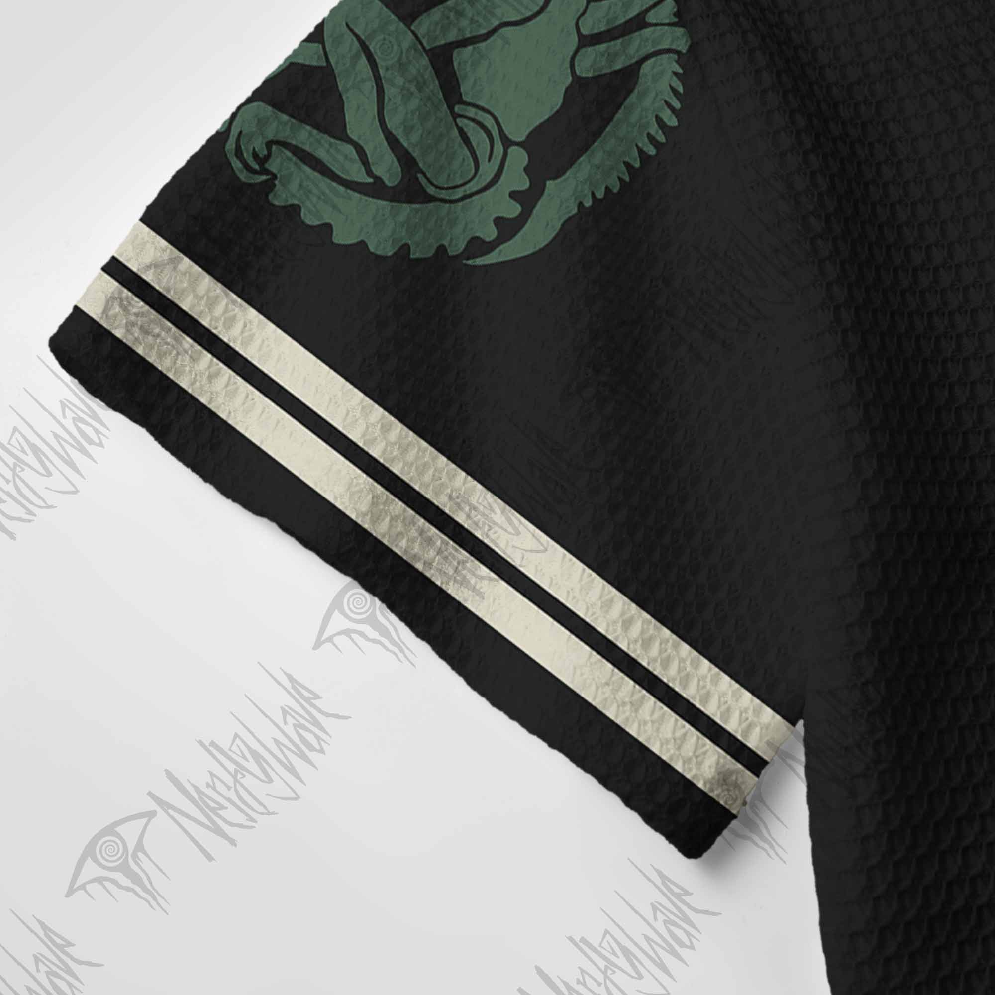 Alien Horror Crochet Knit Polo Shirt