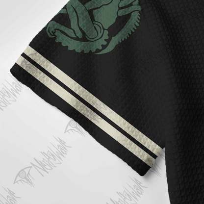 Alien Horror Crochet Knit Polo Shirt