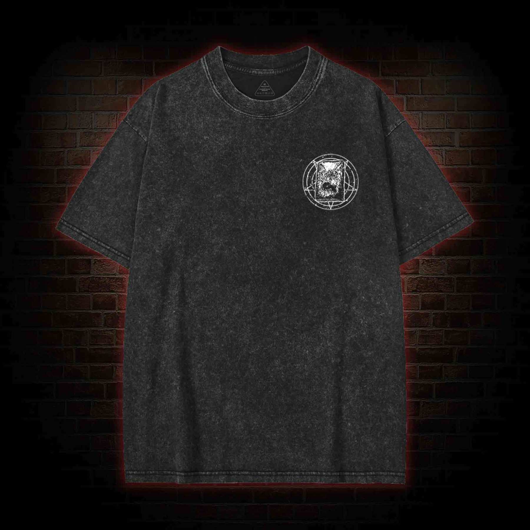 Evil Reader  Back Print Washed T-shirt