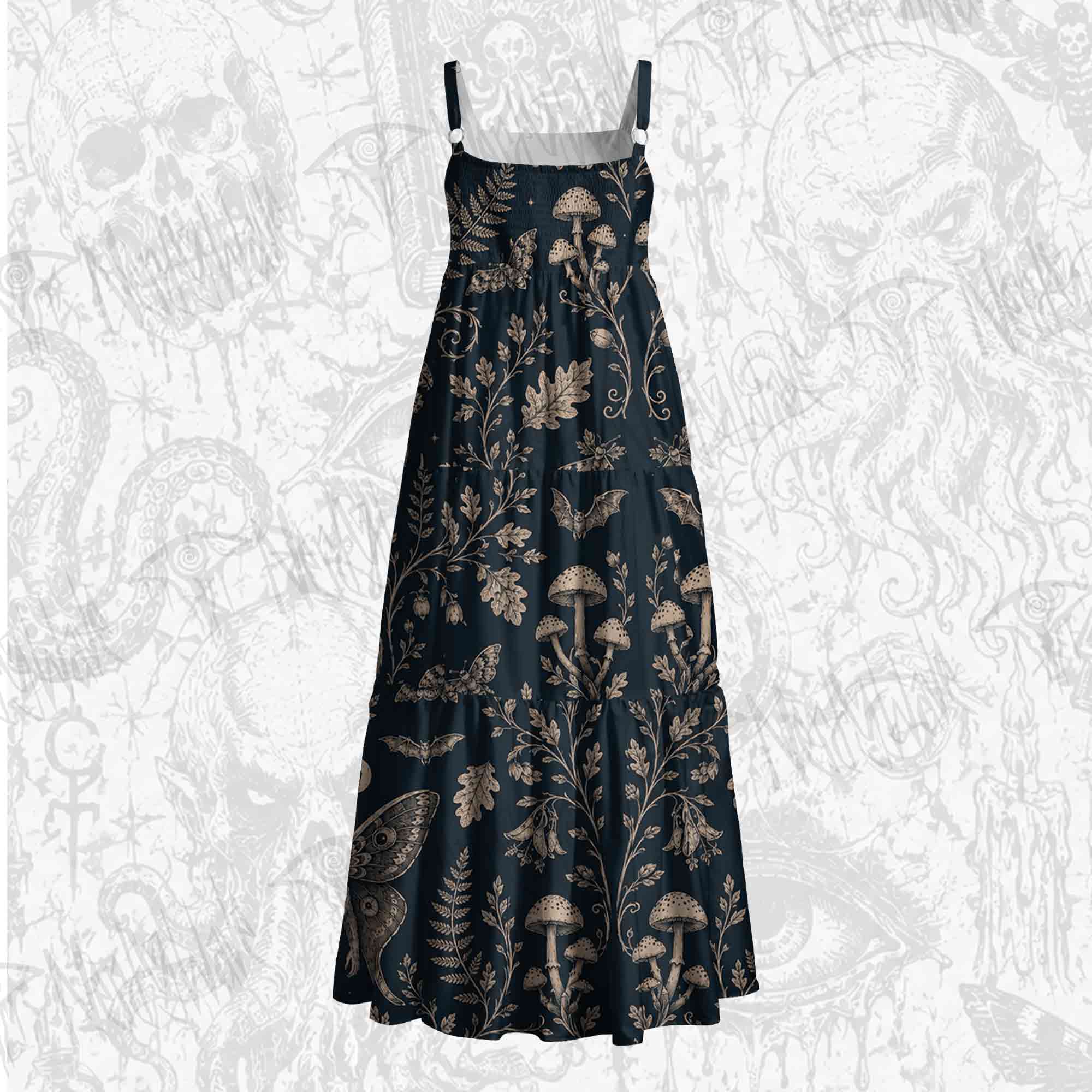 Cryptids in The Jungle Wide Straps Maxi Dress