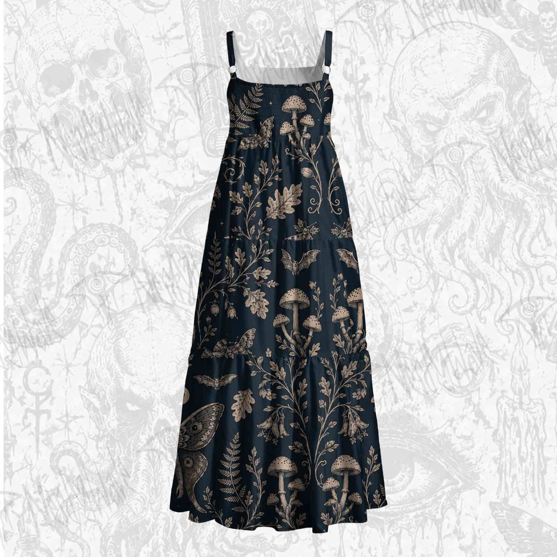 Cryptids in The Jungle Wide Straps Maxi Dress