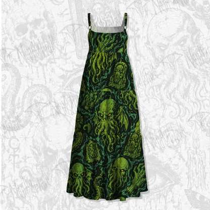 Cthulhu Mythos Wide Straps Maxi Dress