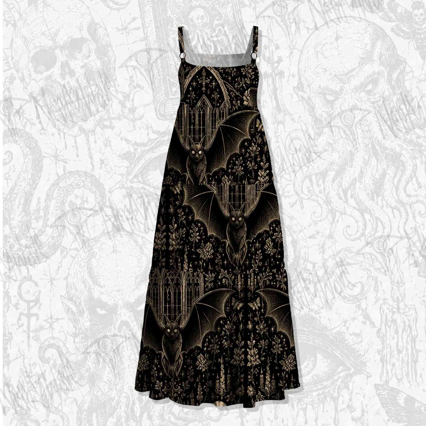 The Bat Wide Straps Maxi Dress