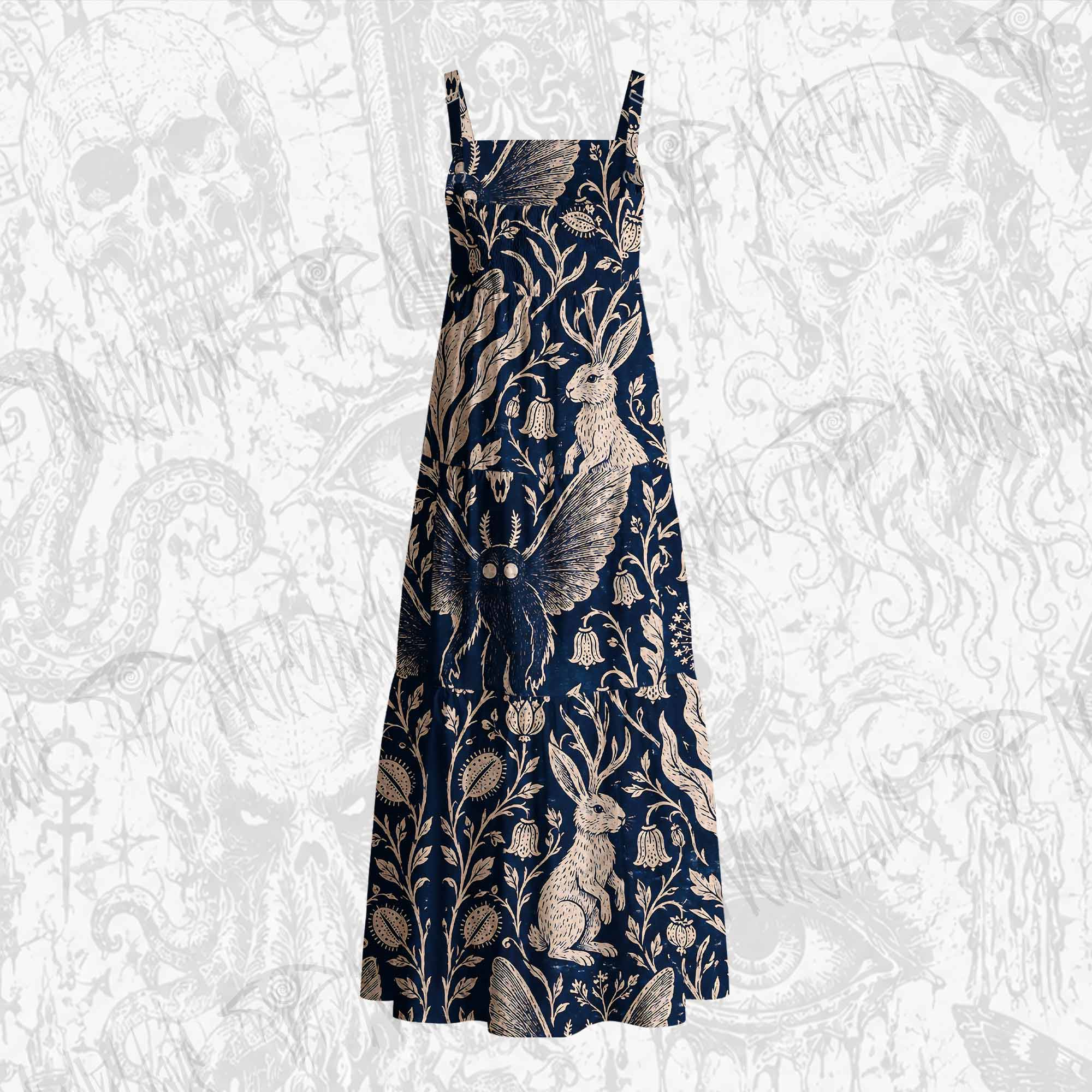 Cryptids Cotton Wide Straps Maxi Dress