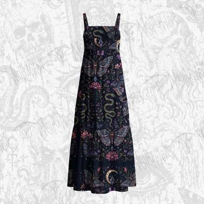 Moth and Botanical Cotton Wide Straps Maxi Dress