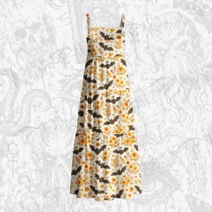Batty Botanical Cotton Wide Straps Maxi Dress