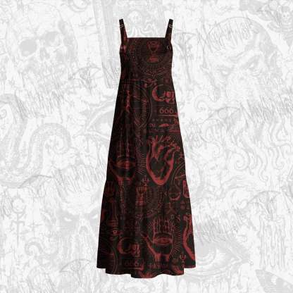 Occultism Cotton Wide Straps Maxi Dress