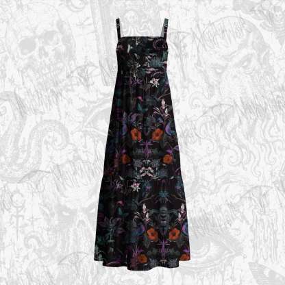 Forbidden Flora Cotton Wide Straps Maxi Dress