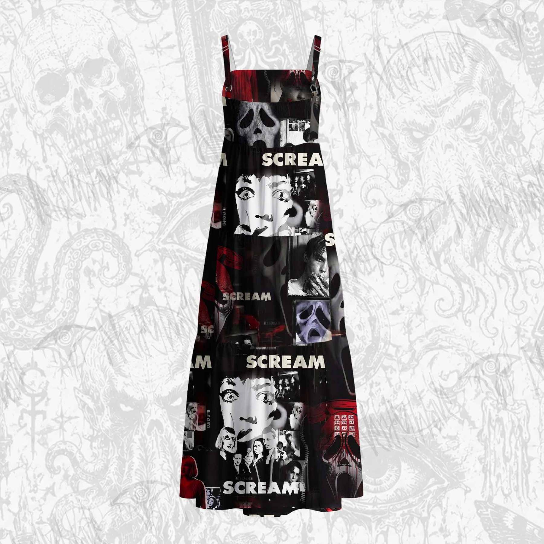 Never Answer the Phone Cotton Wide Straps Maxi Dress