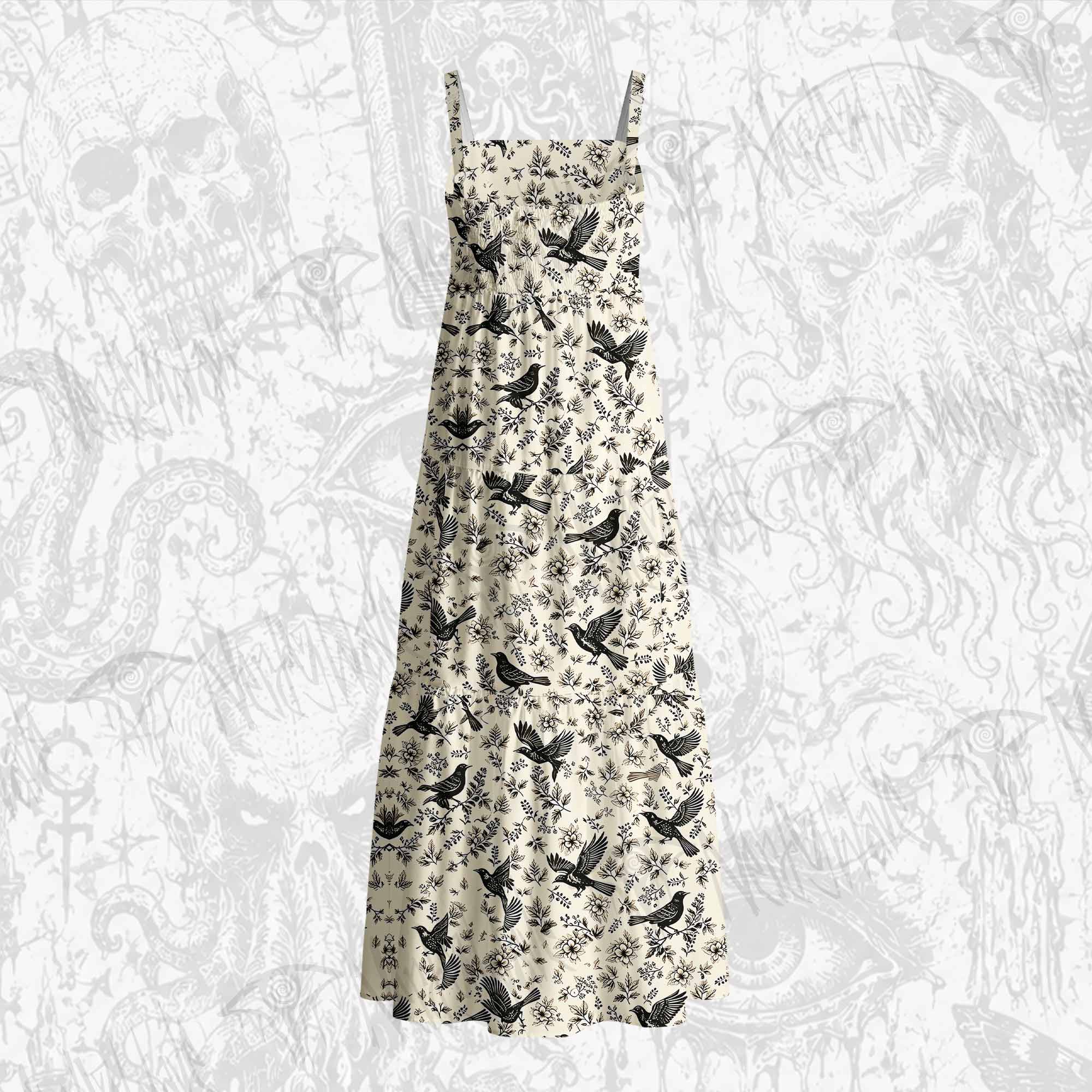 Raven's Meadow Cotton Wide Straps Maxi Dress