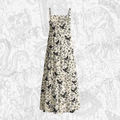 Raven's Meadow Cotton Wide Straps Maxi Dress