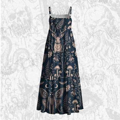 Cryptids in The Jungle Wide Straps Maxi Dress
