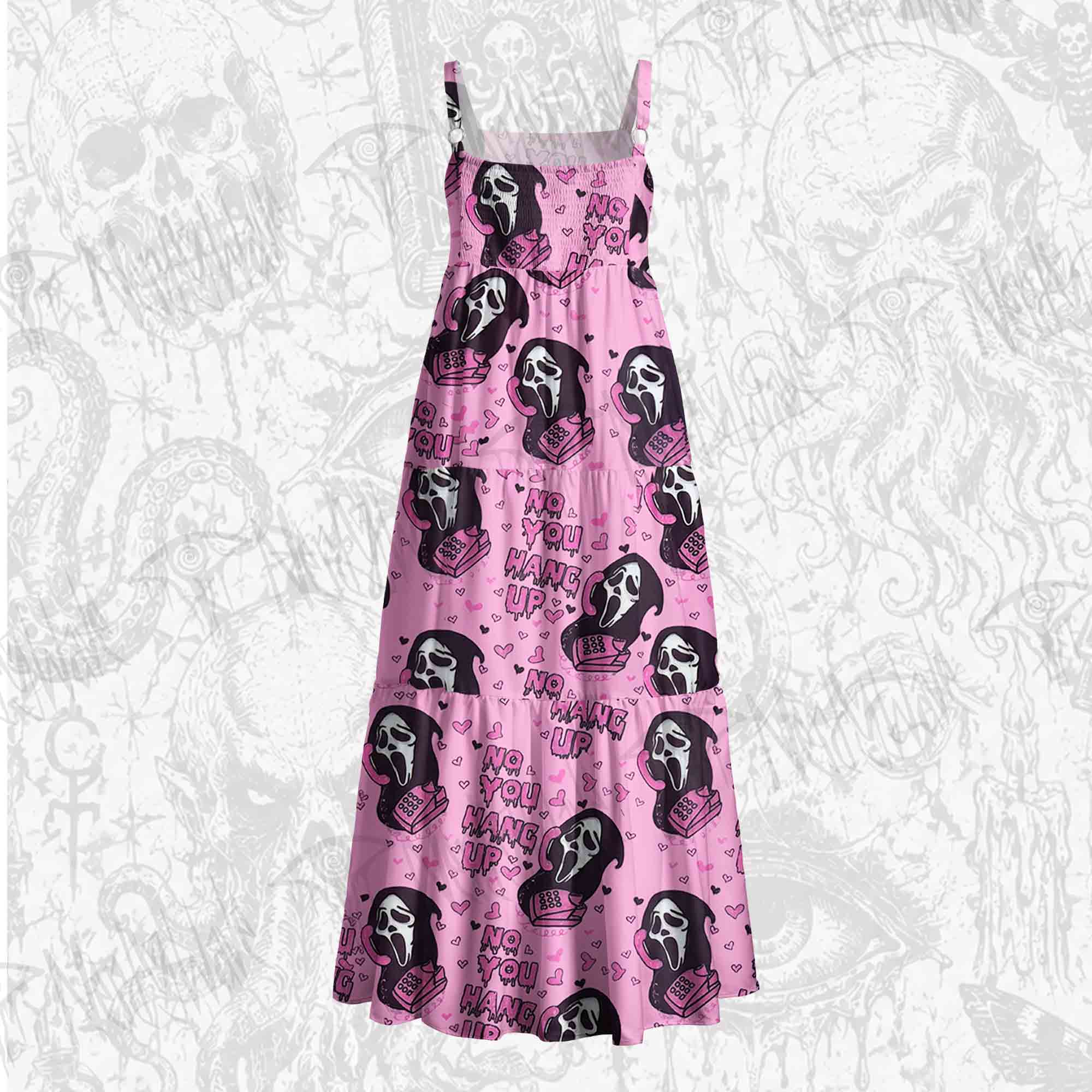 No You Hang Up Wide Straps Maxi Dress