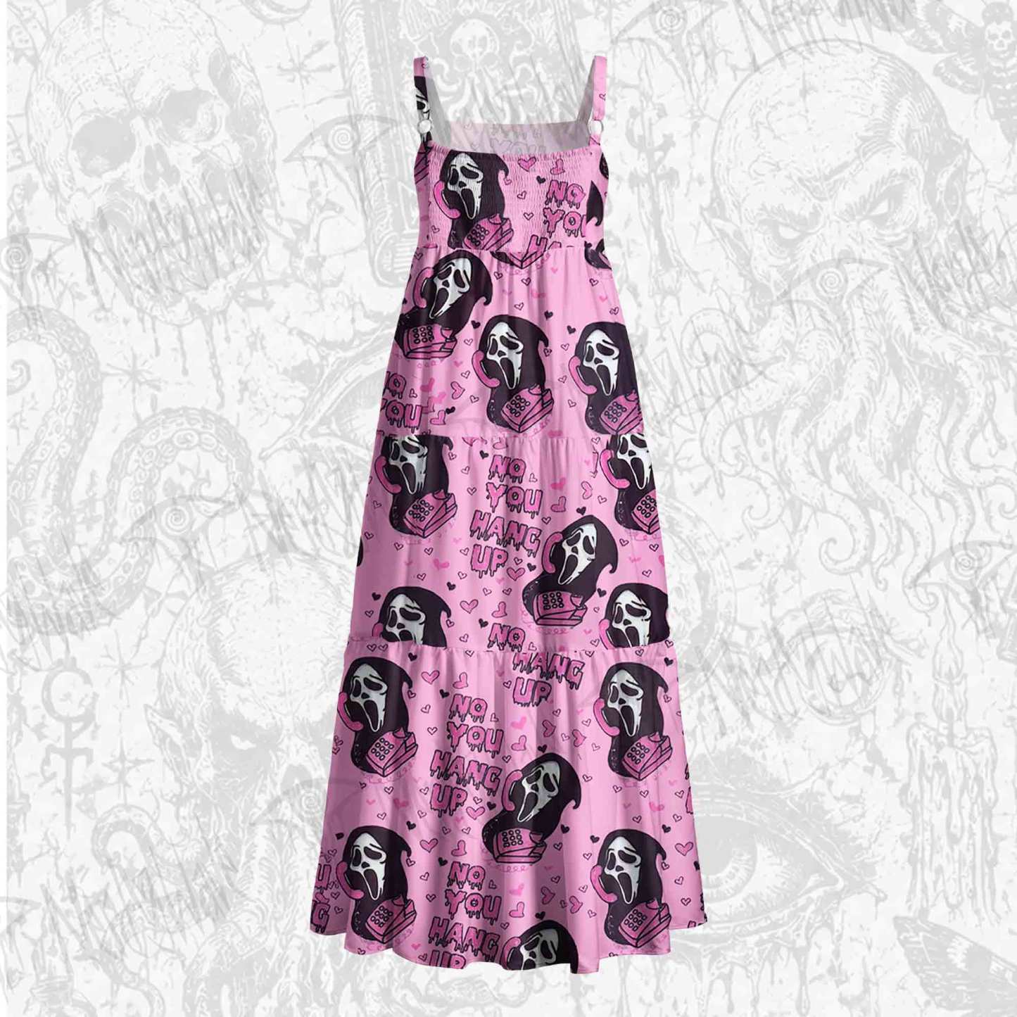 No You Hang Up Wide Straps Maxi Dress