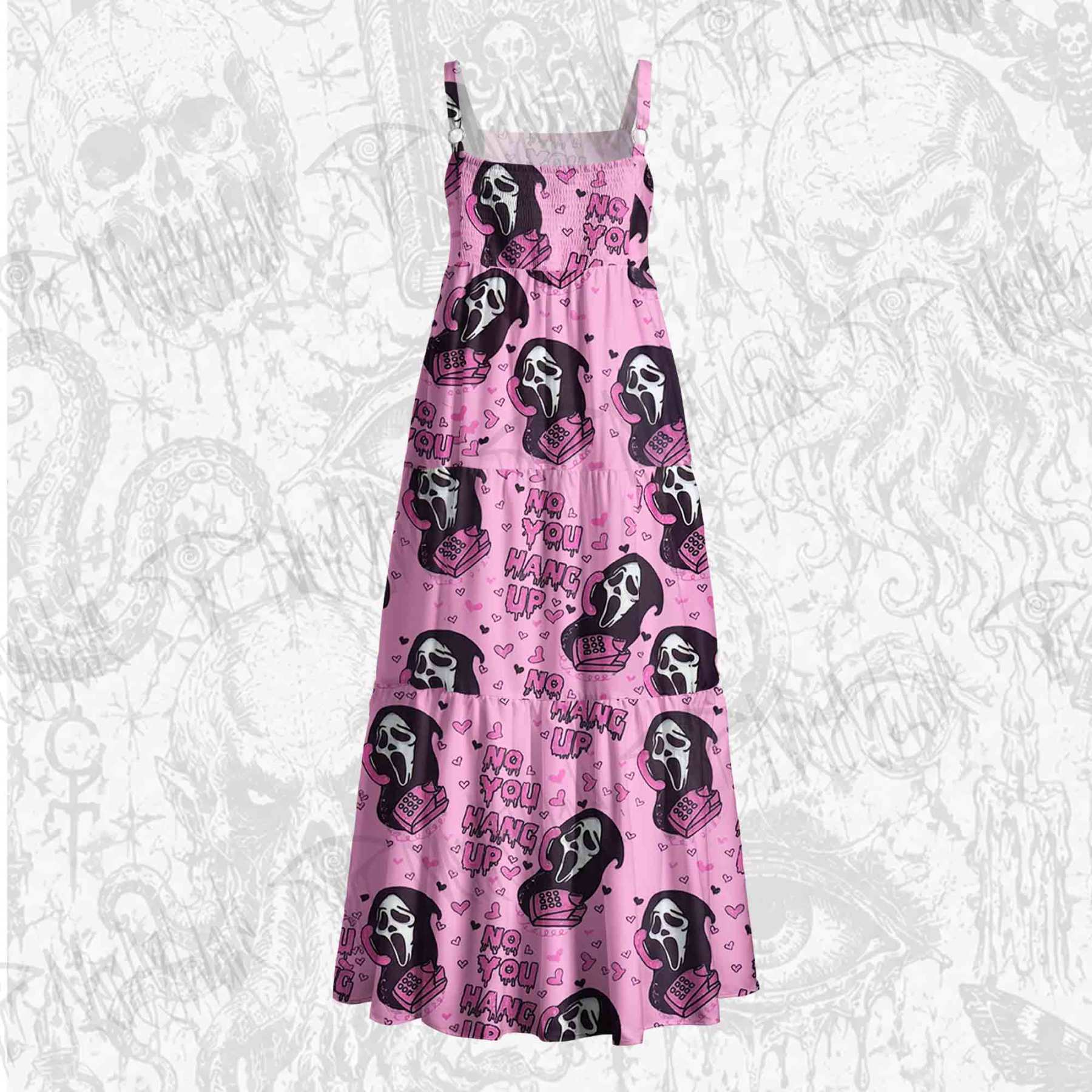 No You Hang Up Wide Straps Maxi Dress