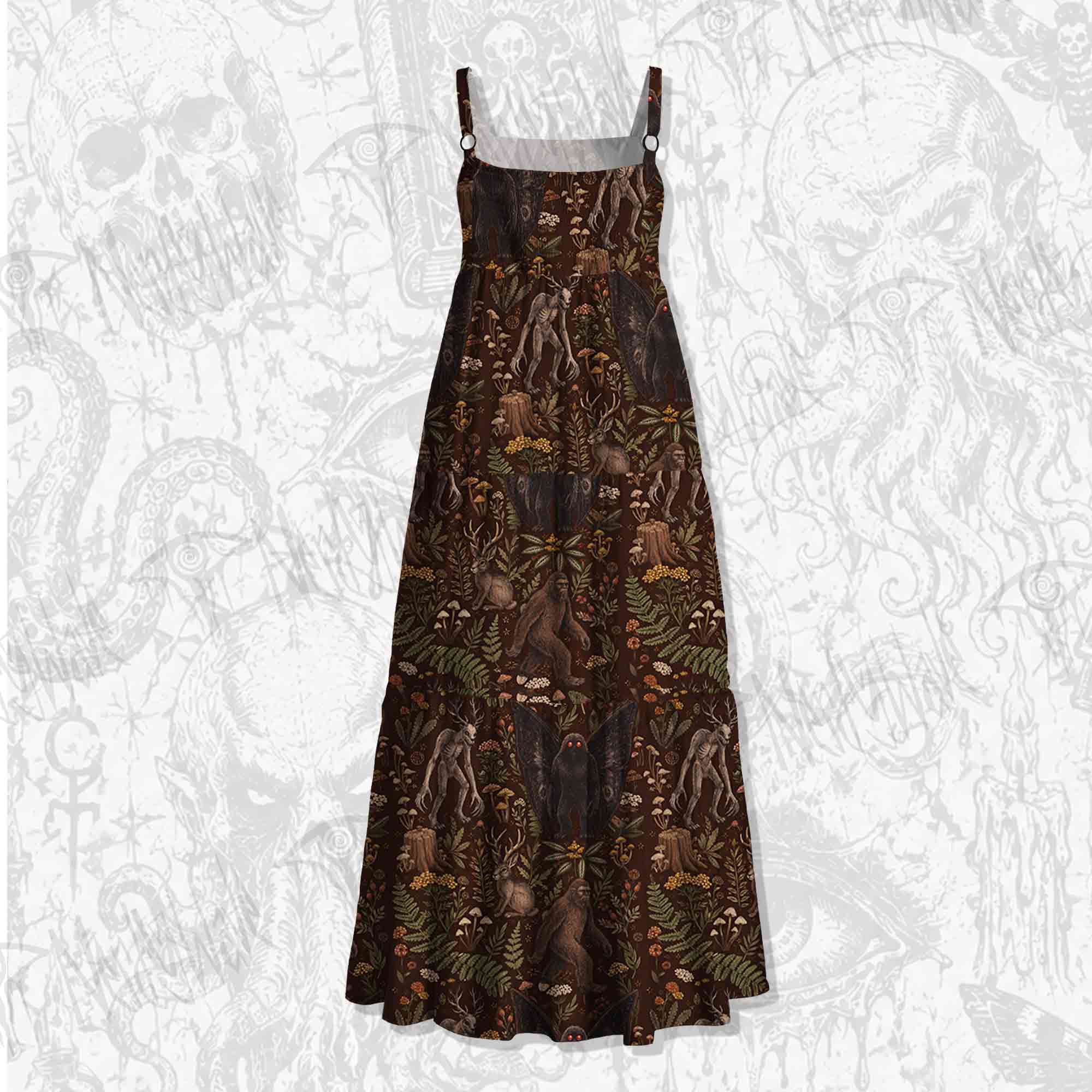 Folklore Cryptids Wide Straps Maxi Dress