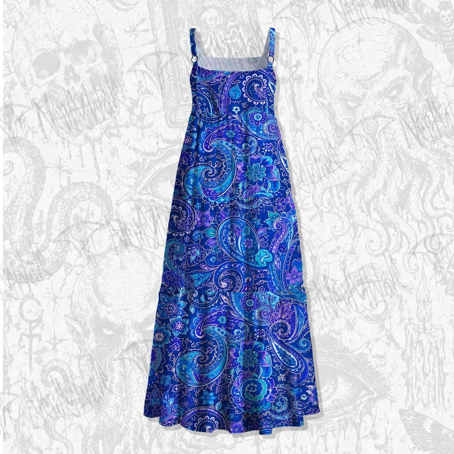Floral Wide Straps Maxi Dress