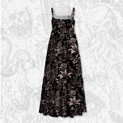 Dark Romance Wide Straps Maxi Dress