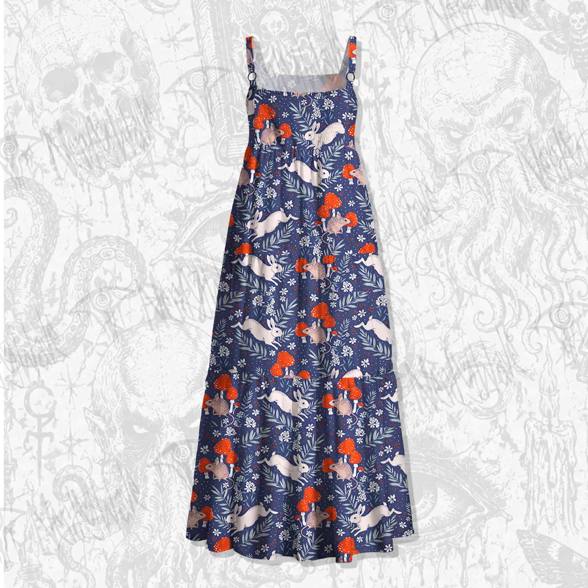 The Leaping Rabbit Wide Straps Maxi Dress