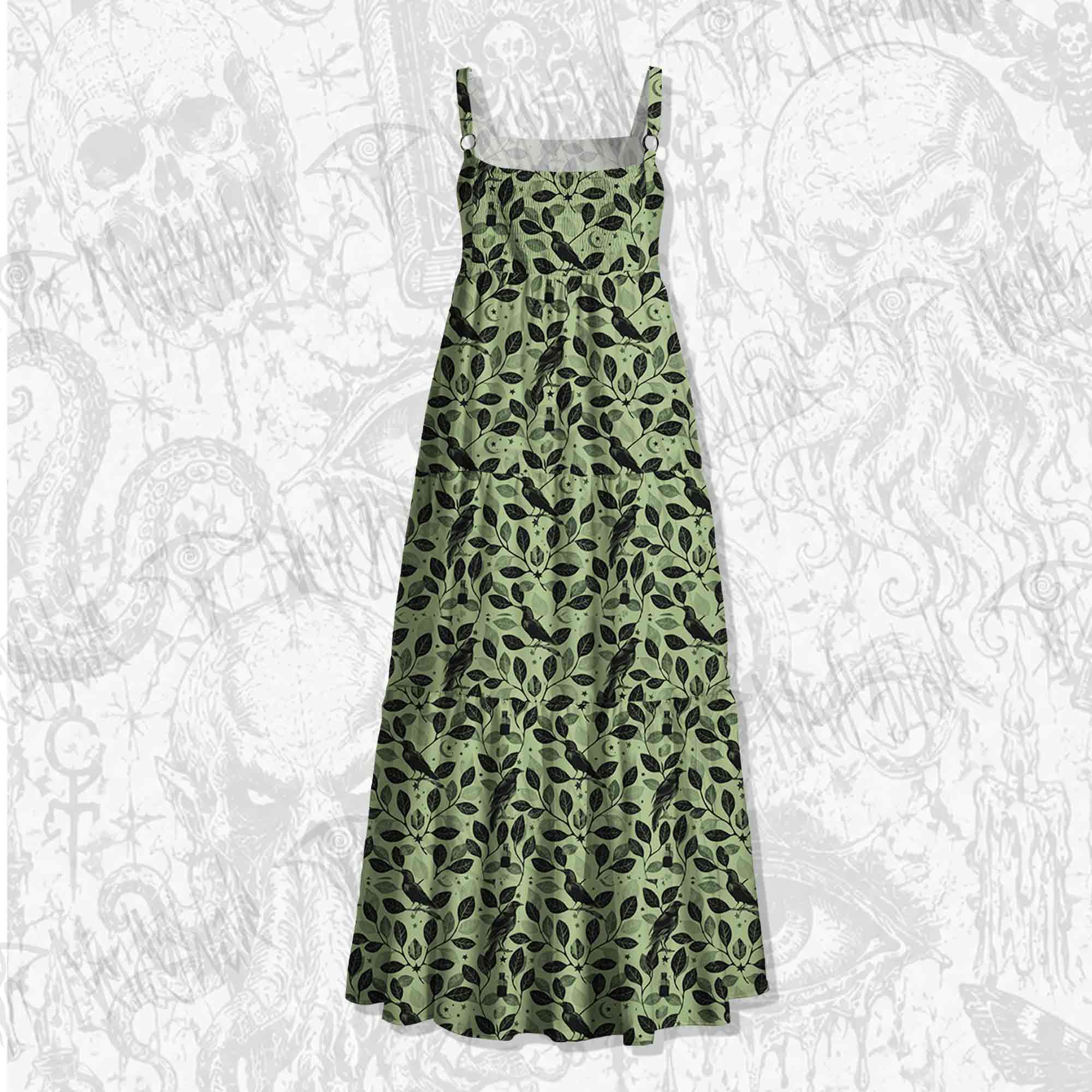 Prophetic Ravens Wide Straps Maxi Dress