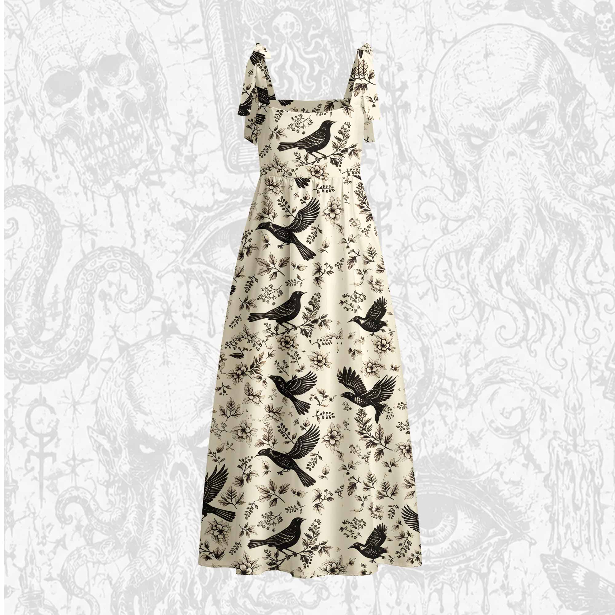 Raven's Meadow Tie Shoulder Maxi Dress