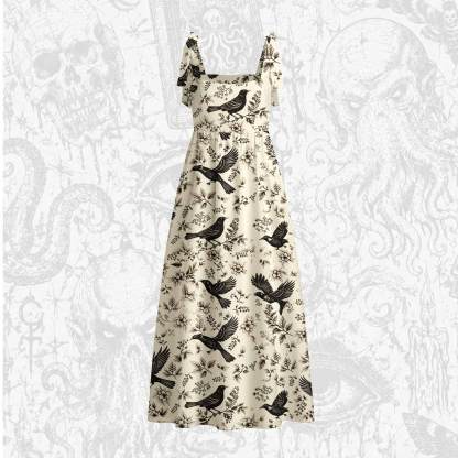 Raven's Meadow Tie Shoulder Maxi Dress