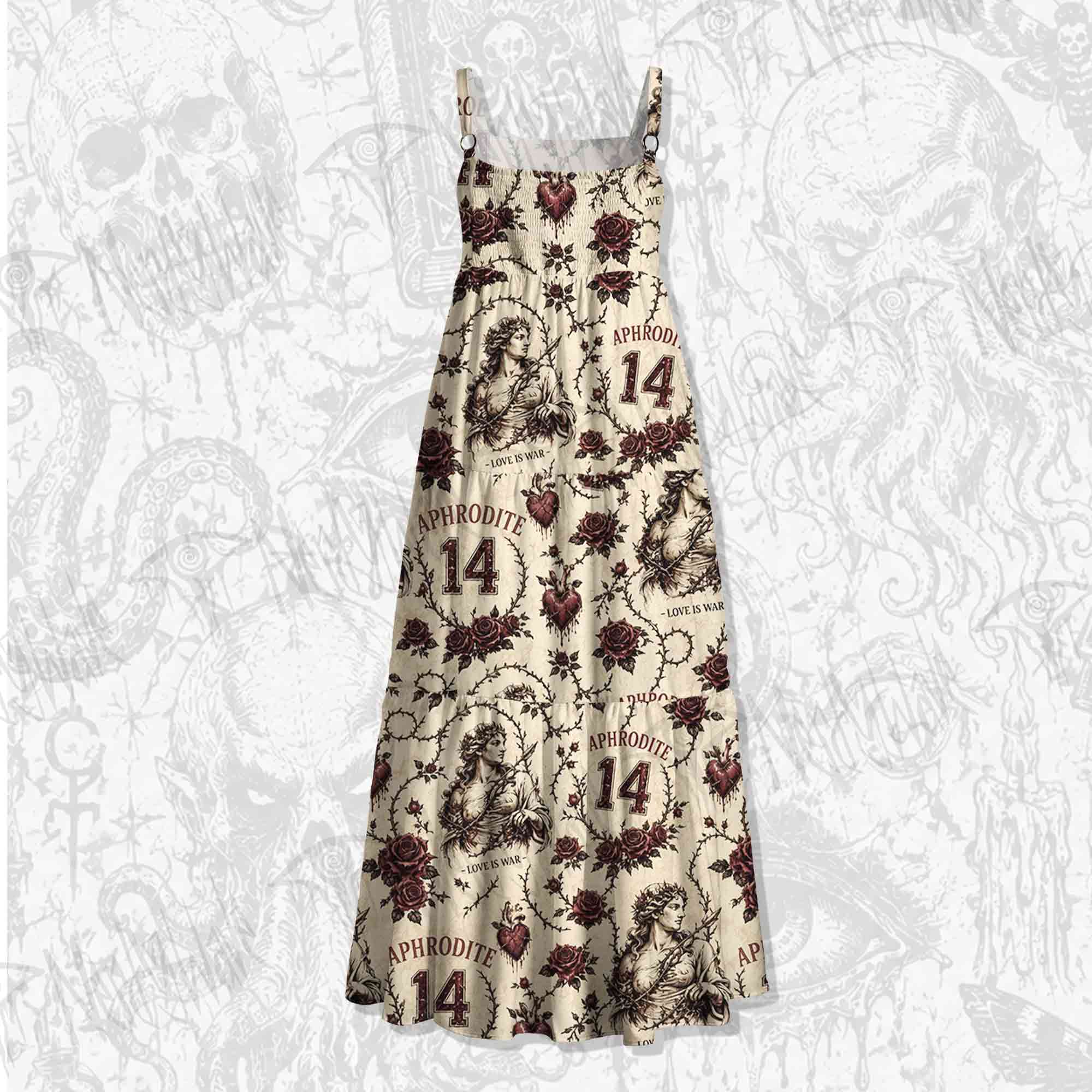 Love is War Wide Straps Maxi Dress