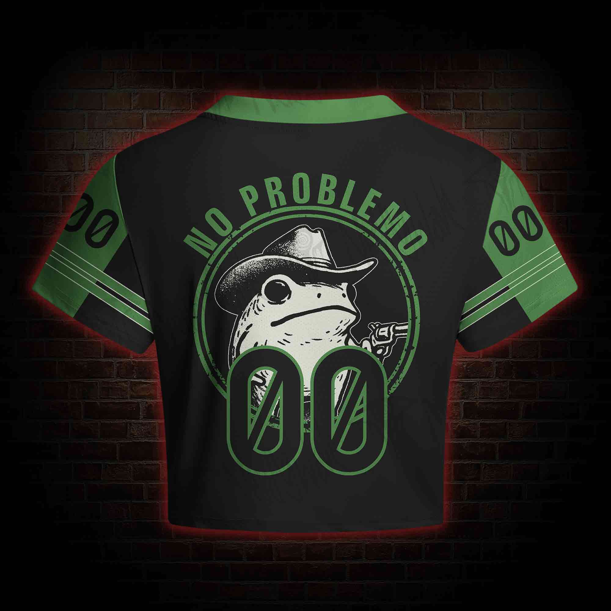 No Problemo Frog Women's Cropped Mesh Jersey