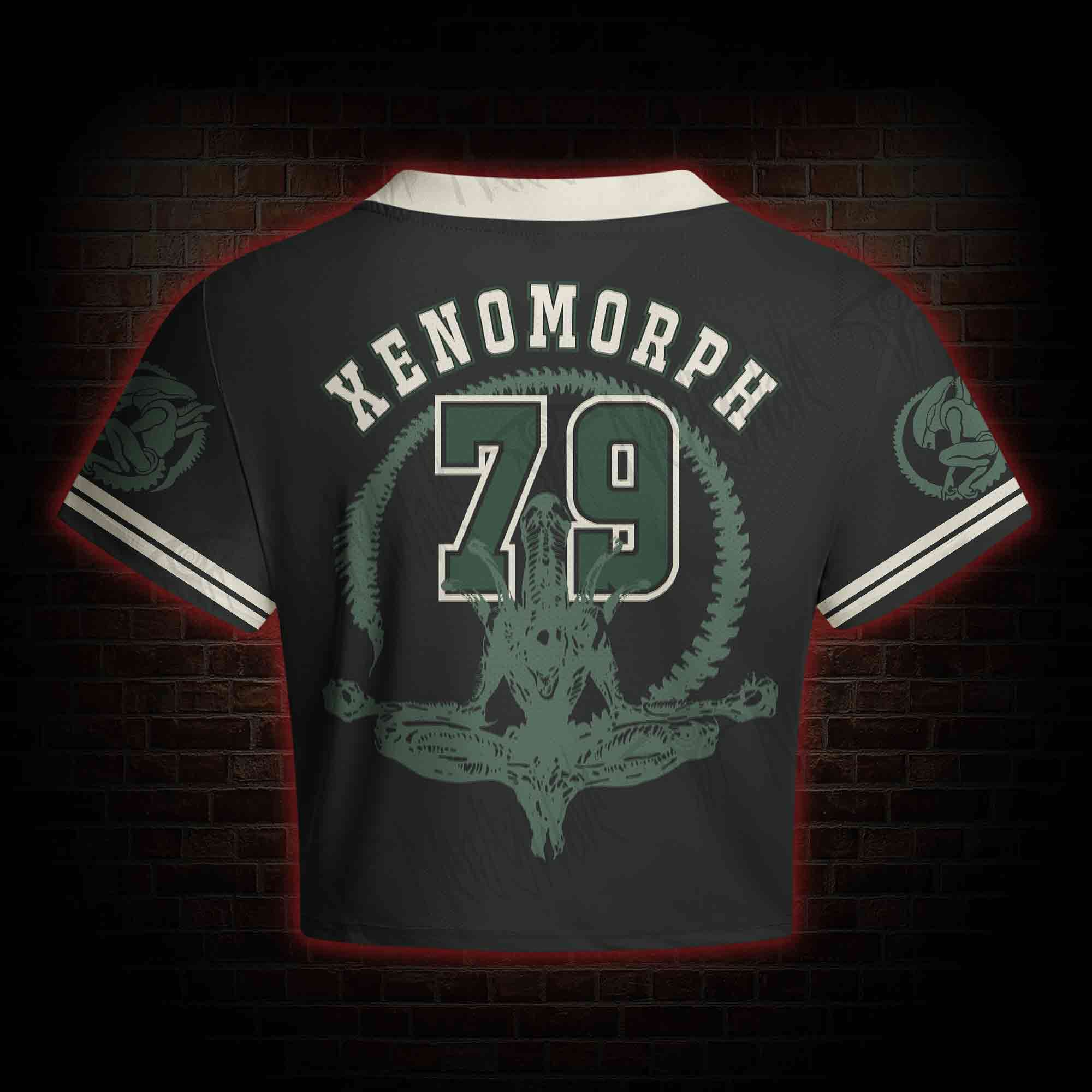 Alien Horror Women's Cropped Mesh Jersey