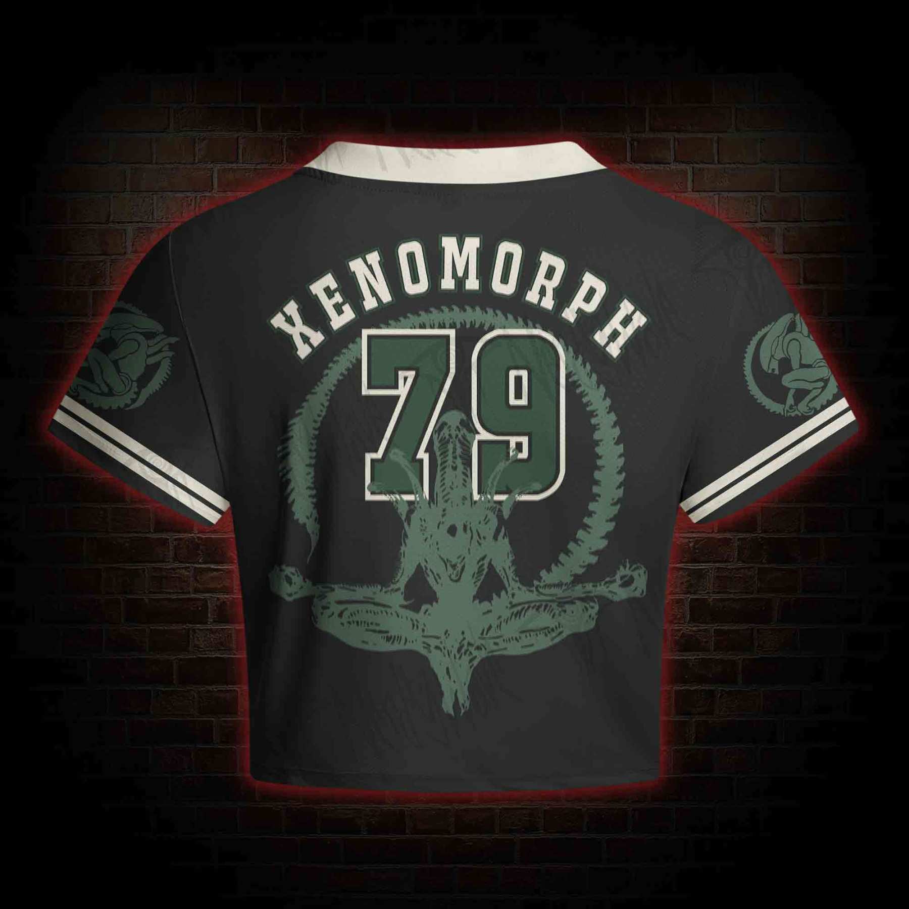 Alien Horror Women's Cropped Mesh Jersey