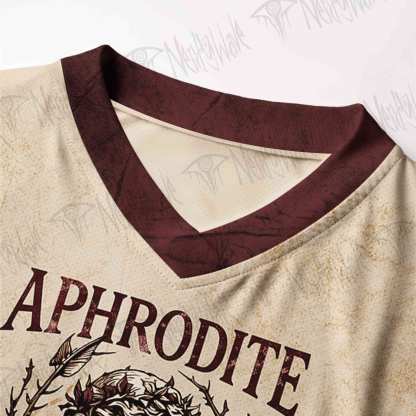 Love is War Greek mythology Women's Cropped Mesh Jersey