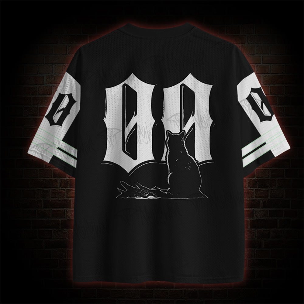 Cat I Do Not Think Therefore I Do Not Am Mesh Jersey