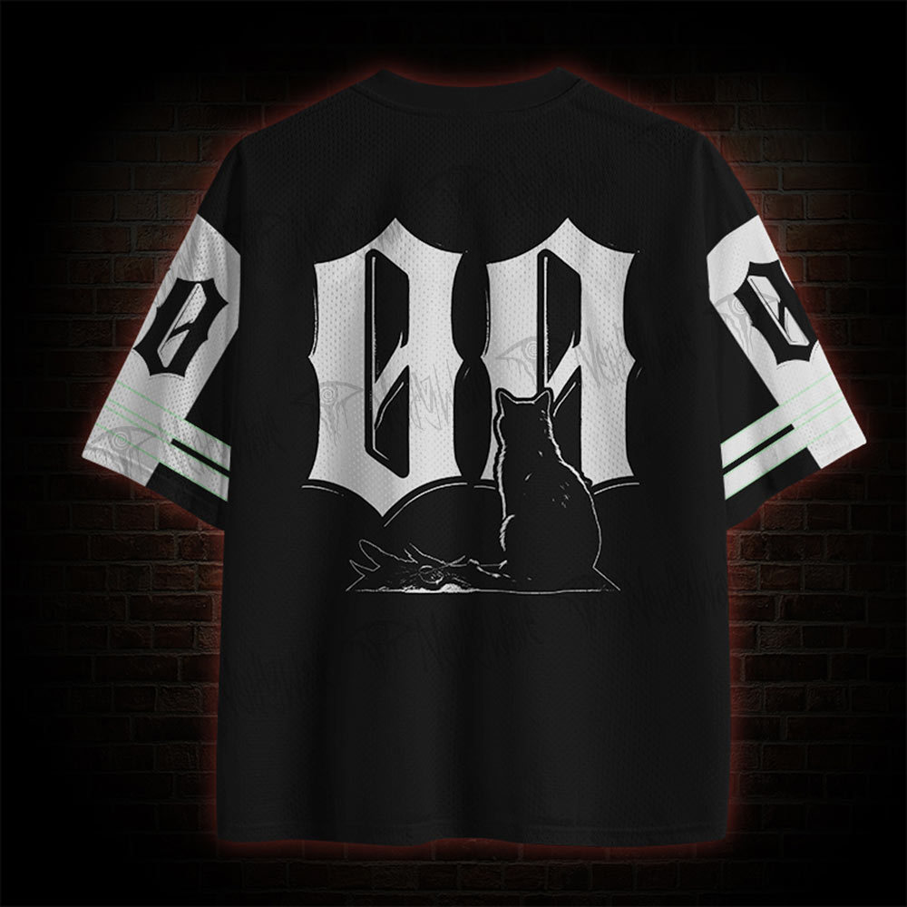 Cat I Do Not Think Therefore I Do Not Am Mesh Jersey