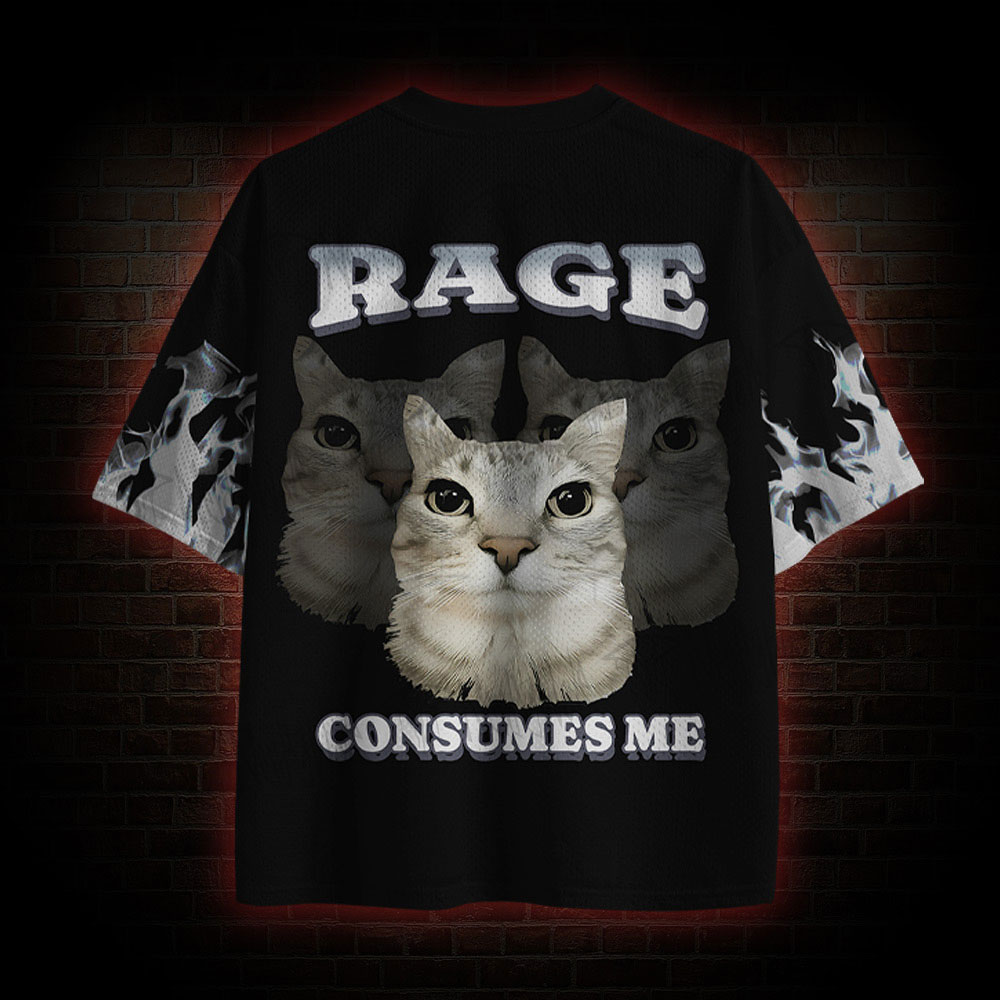 Rage Consumes Me Cat Mesh Jersey