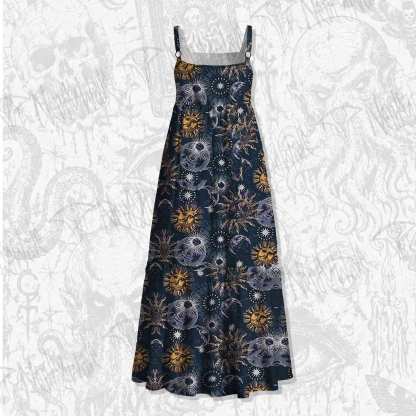 Astrology Wide Straps Maxi Dress