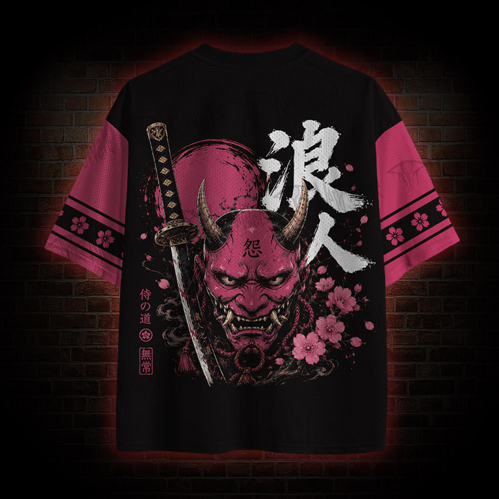 Pink Hannya Geisha Sakura Mesh Jersey