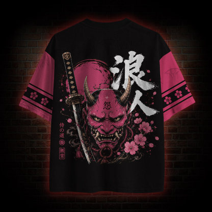 Pink Hannya Geisha Sakura Mesh Jersey
