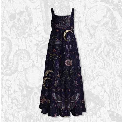 Moth and Botanical Wide Straps Maxi Dress