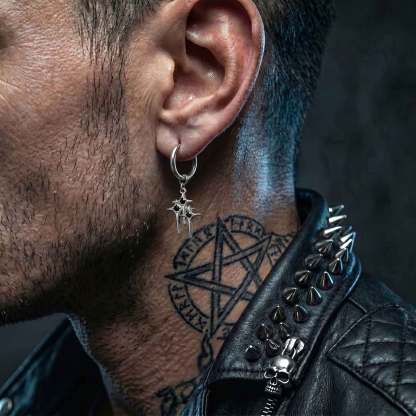 Gothic Thorn Star Earrings