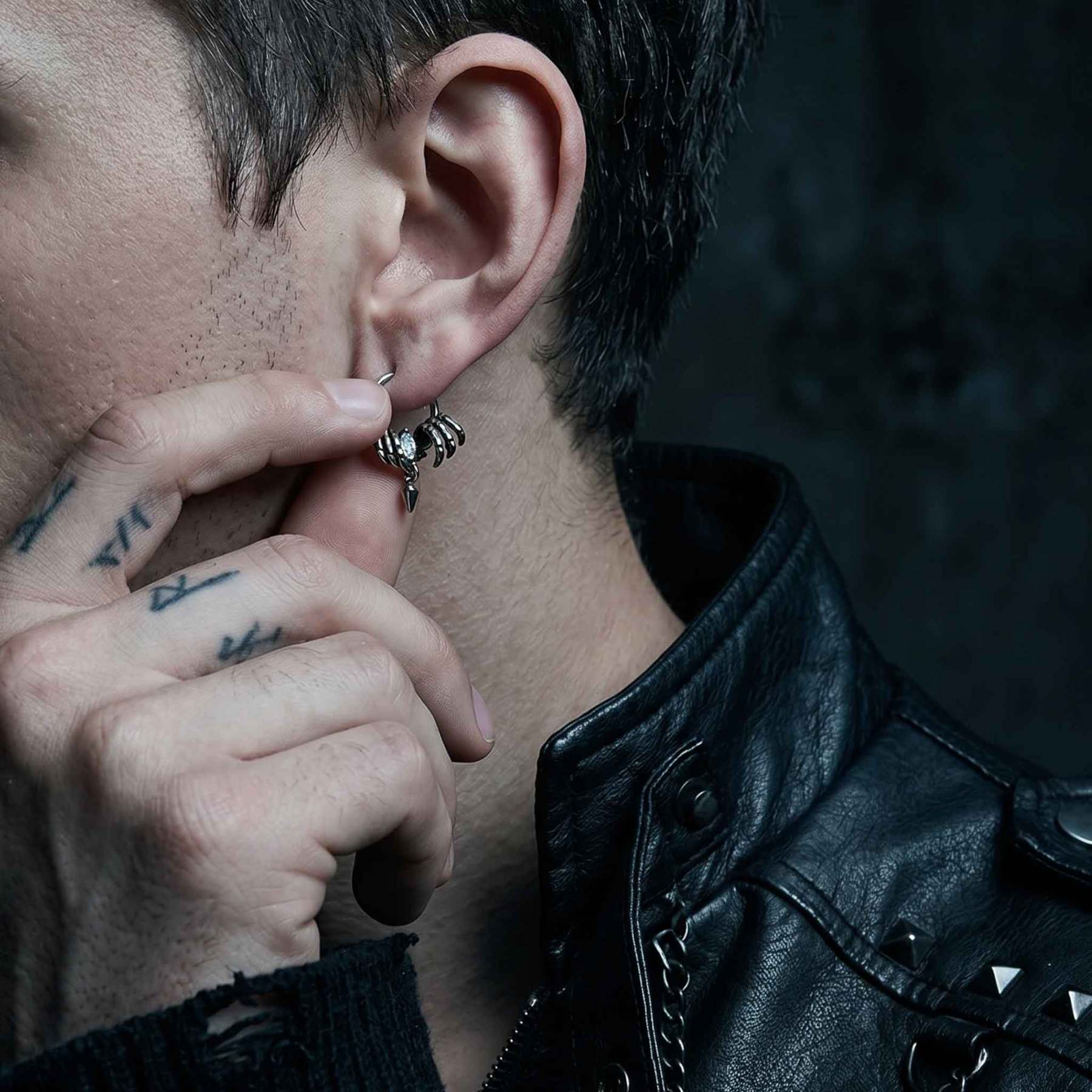 Skeleton Bone Claw Earrings