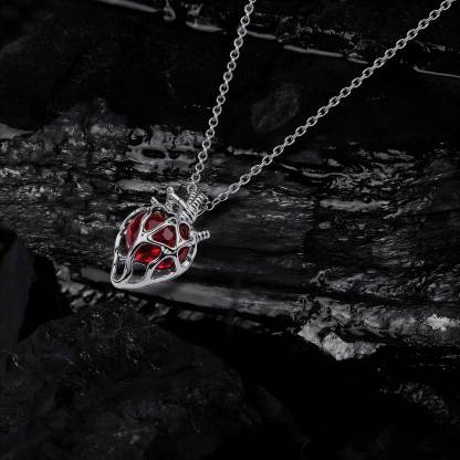 Gothic Hollow Heart  Necklace
