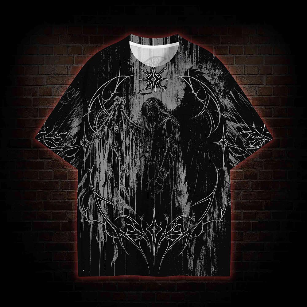 Grunge Thorn Fallen Angel Eco Graphic T-shirt