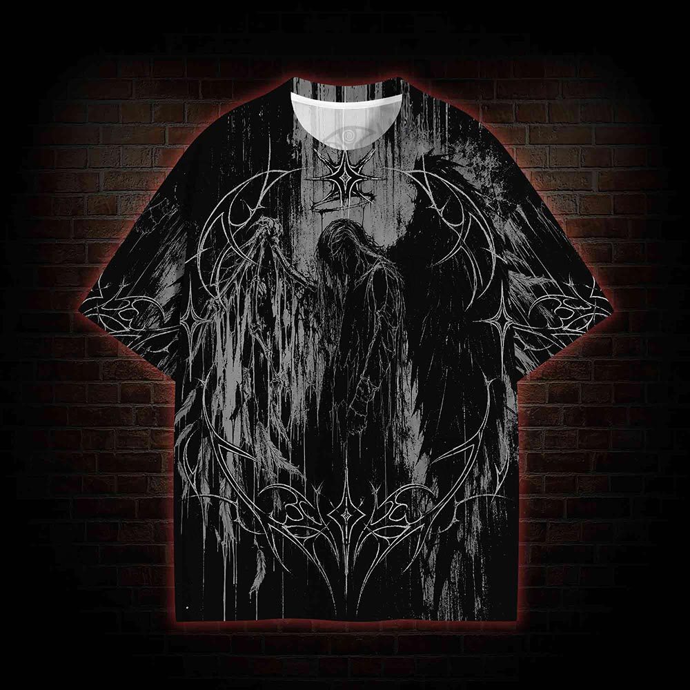 Grunge Thorn Fallen Angel Eco Graphic T-shirt