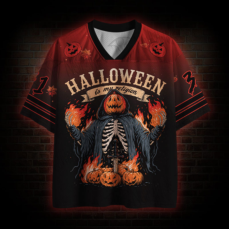 Halloween is My Religion Mesh Jersey