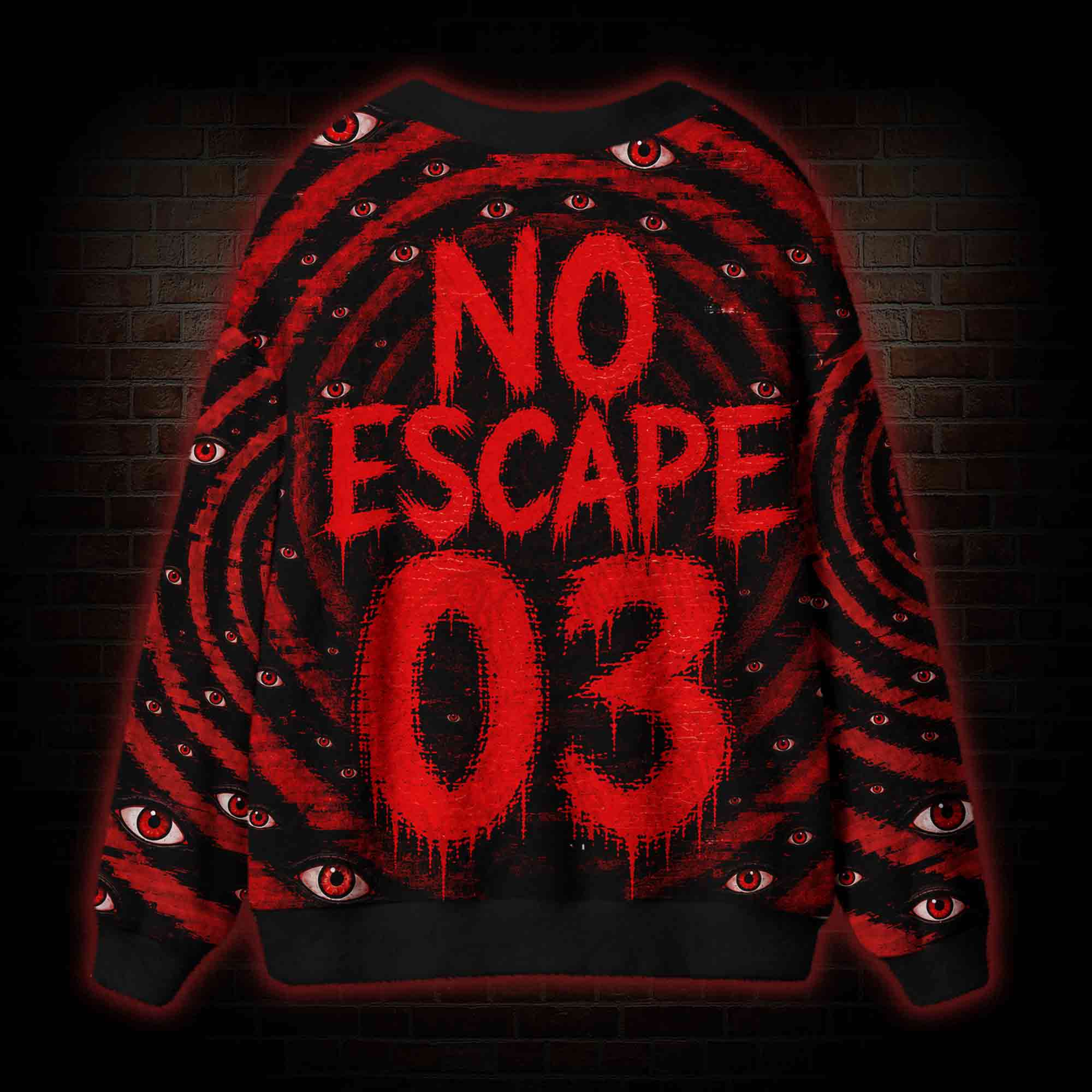 No Escape Anime Horror Swirl Cardigan Sweater