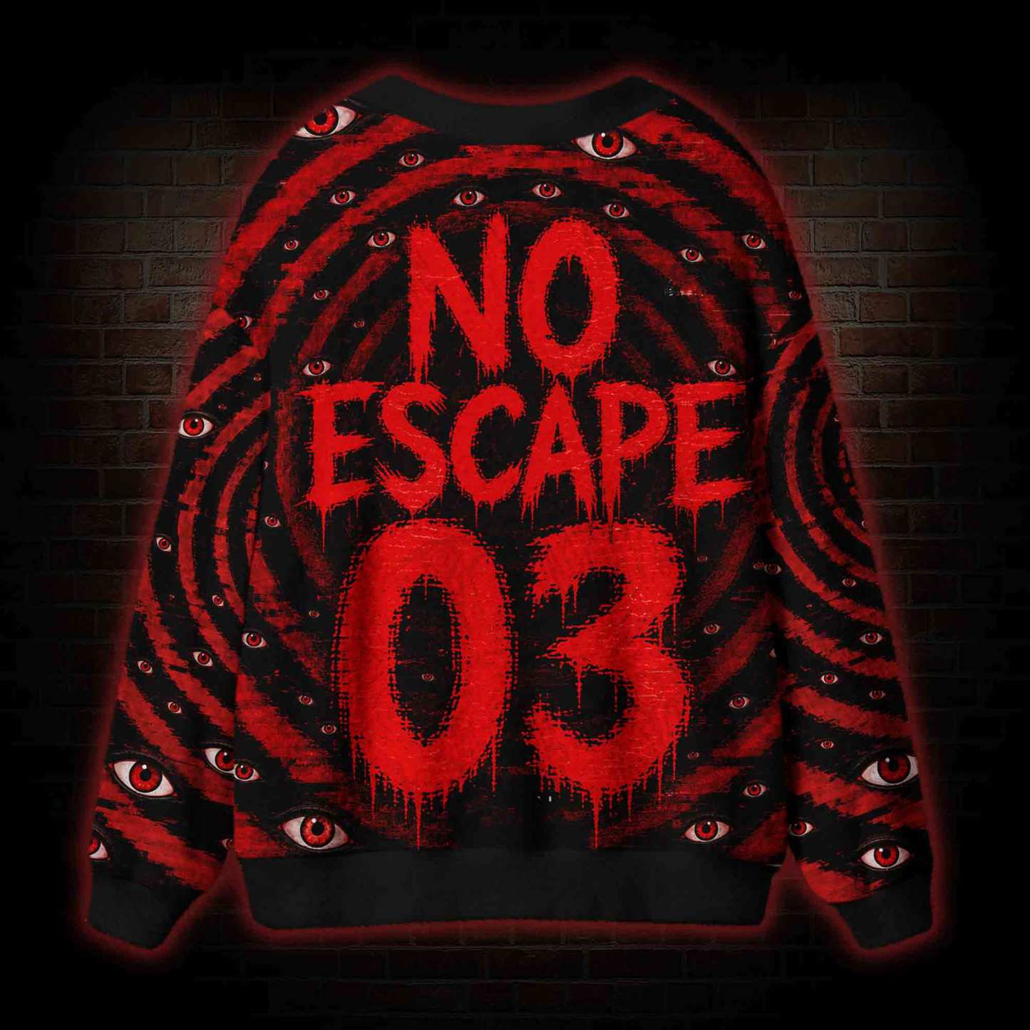 No Escape Anime Horror Swirl Cardigan Sweater
