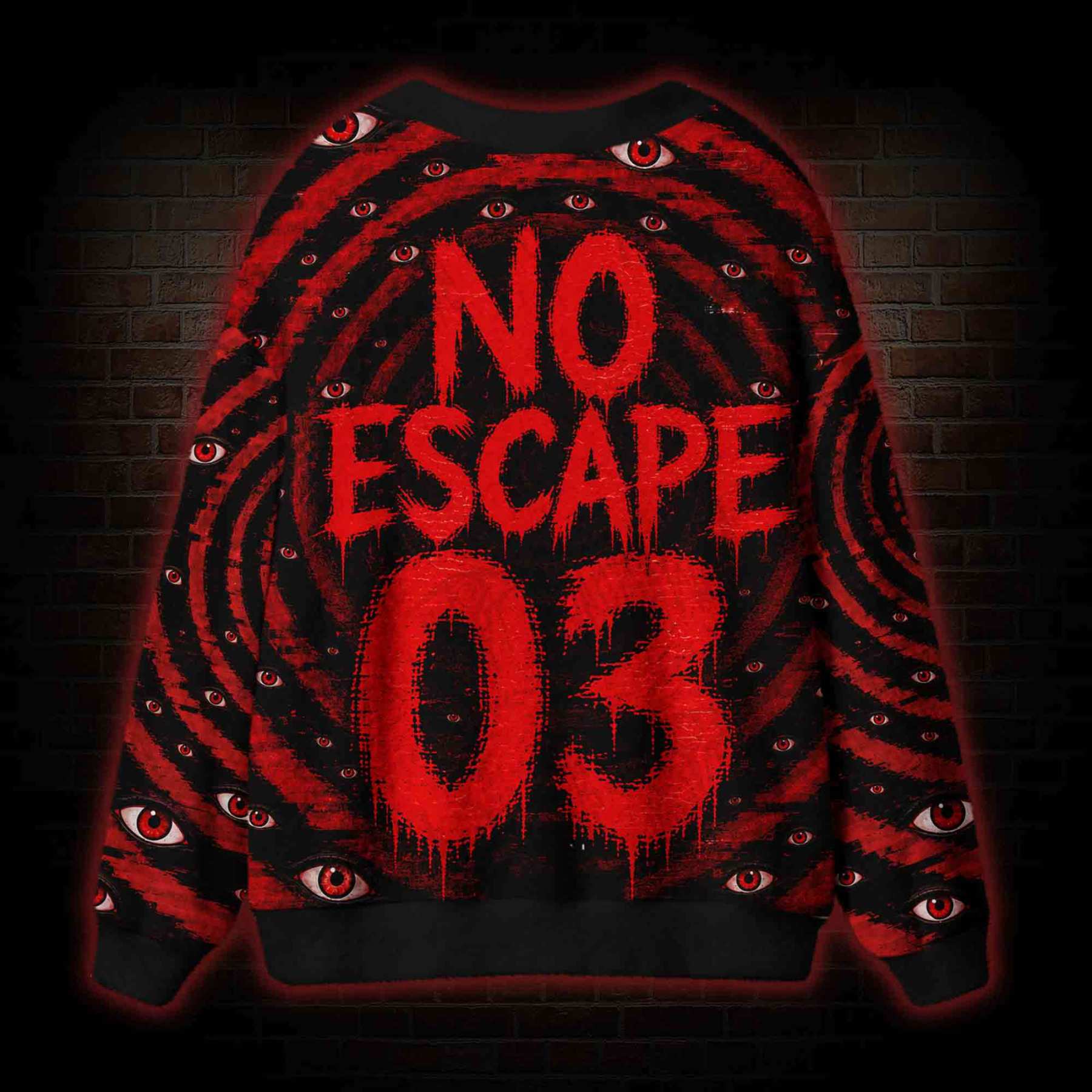 No Escape Anime Horror Swirl Cardigan Sweater